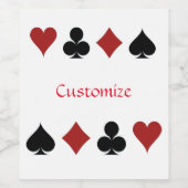 Kartenspielen Anzug Thunder_Cove Weinetikett (Einzelnes Label)