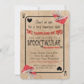 Kartenspielen Crazy Mushrooms Halloween Einladung (Vorderseite)
