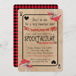 Kartenspielen Crazy Mushrooms Halloween Einladung