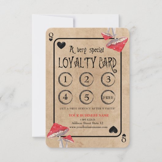 Kartenspielen Crazy Mushrooms Loyalty Card (Vorderseite)