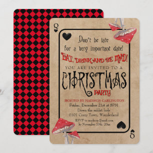 Kartenspielen Crazy Mushrooms Wunderland Weihnacht Einladung