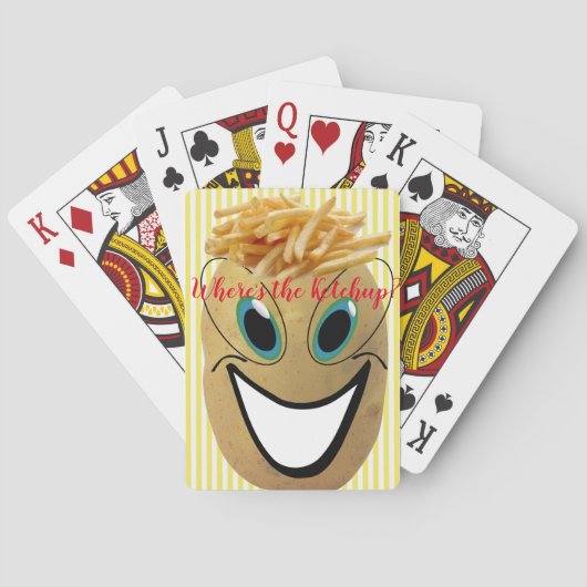 Kartenspielen Deck Potato Französisch Fries Ketchu Spielkarten (Rückseite)