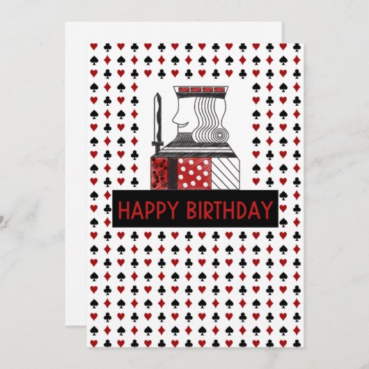 Kartenspielen JACK BIRTHDAY Dankeskarte (Vorne/Hinten)