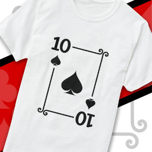 Kartenspielen Kostüm 10 Spades Card 10 Karte T-Shirt