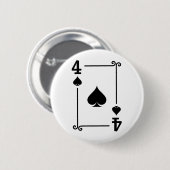 Kartenspielen Kostüm 4 Spaßkarte 4 Karte Button (Vorne & Hinten)
