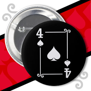 Kartenspielen Kostüm 4 Spaßkarte 4 Karte Button