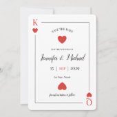 Kartenspielen Las Vegas Hochzeit Speichern Sie das Einladung (Vorderseite)