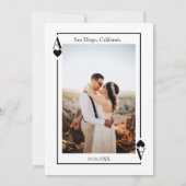 Kartenspielen Las Vegas Save the Date Hochzeit Einladung (Rückseite)