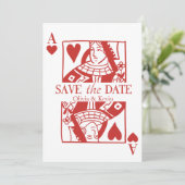 Kartenspielen Las Vegas Save the Date Hochzeit Einladung (Stehend Vorderseite)