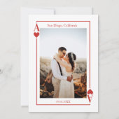 Kartenspielen Las Vegas Save the Date Hochzeit Einladung (Rückseite)