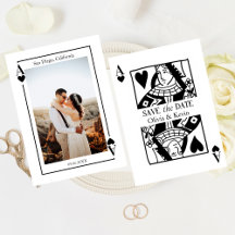 Kartenspielen Las Vegas Save the Date Hochzeit
