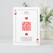 Kartenspielen Las Vegas Wedding QR Code RSVP Karte (Stehend Vorderseite)