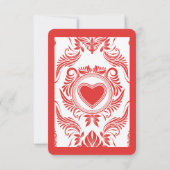 Kartenspielen Las Vegas Wedding QR Code RSVP Karte (Rückseite)