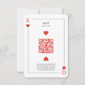 Kartenspielen Las Vegas Wedding QR Code RSVP Karte (Vorderseite)