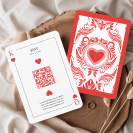 Kartenspielen Las Vegas Wedding QR Code RSVP Karte