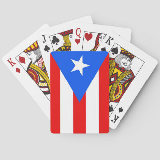 Kartenspielen mit der Flagge von Puerto Rico Spielkarten