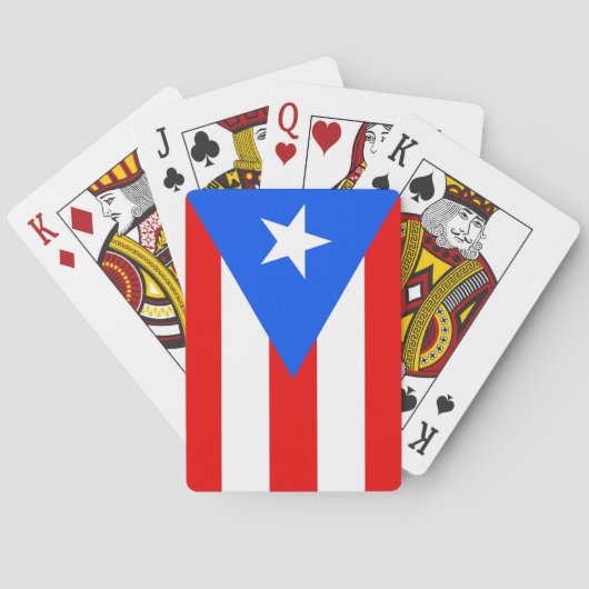 Kartenspielen mit der Flagge von Puerto Rico Spielkarten (Rückseite)