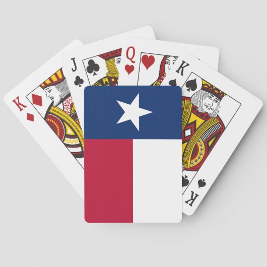 Kartenspielen mit der Flagge von Texas, USA. Spielkarten (Rückseite)