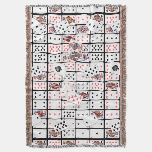 Kartenspielen Poker Euchre Throw Blanket Decke (Vorderseite Vertikal)