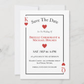 Kartenspielen Save the Date Las Vegas Wedding Einladung (Vorderseite)