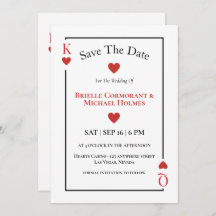 Kartenspielen Save the Date Las Vegas Wedding