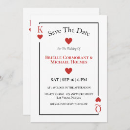 Kartenspielen Save the Date Las Vegas Wedding Einladung