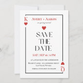 Kartenspielen Save the Date Las Vegas Wedding Einladung (Vorderseite)