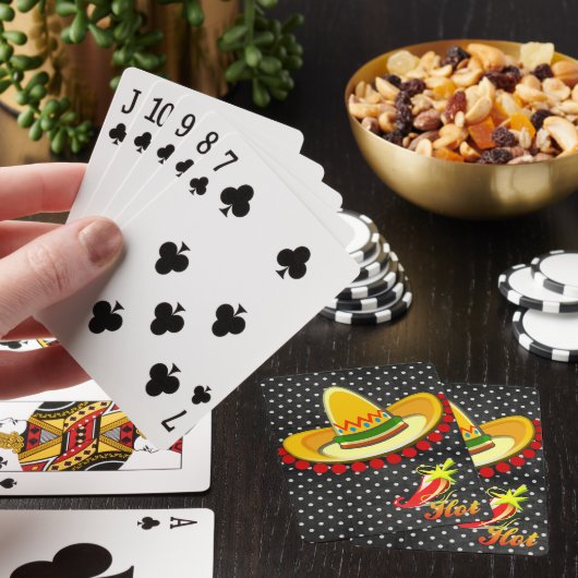 Kartenspielen schwarzer Polster an PunktHot-Paprik Spielkarten (In Situ)