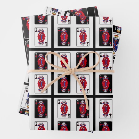 Kartenspielen Skeletton King and Queen of All Anzu Geschenkpapier Set (Beispiel)