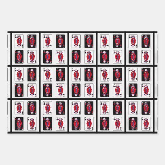 Kartenspielen Skeletton King and Queen of All Anzu Geschenkpapier Set (Vorderseite)