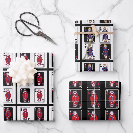 Kartenspielen Skeletton King and Queen of All Anzu Geschenkpapier Set (Vorderseite)