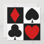 Kartenspielen Suites Casino Poker Party Einladunge Einladung (Rückseite)