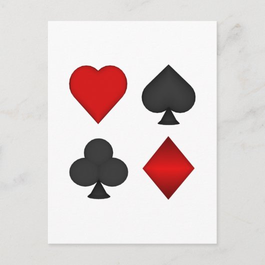 Kartenspielen von Anzügen: Postkarte (Vorderseite)