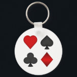 Kartenspielen von Anzügen: Schlüsselanhänger<br><div class="desc">Das Artwork dieses Produkts wurde mit Adobe Illustrator,  und / oder Fotoshop erstellt. Kunstwerk von: Brady Arnold.</div>