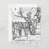 Kartenspielen von Einwanderern, die ankommen Postkarte (Vorne/Hinten)