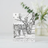 Kartenspielen von Einwanderern, die ankommen Postkarte (Stehend Vorderseite)