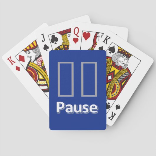 Kartenspielen während Blue Pause Spielkarten (Rückseite)