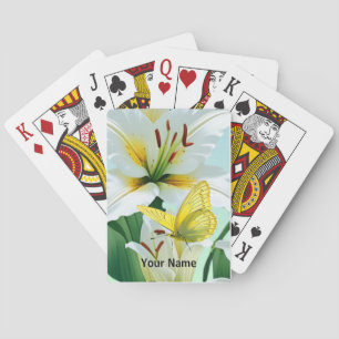 Kartenspielen Weiße Lilette, Gelbe Schmetterling Spielkarten