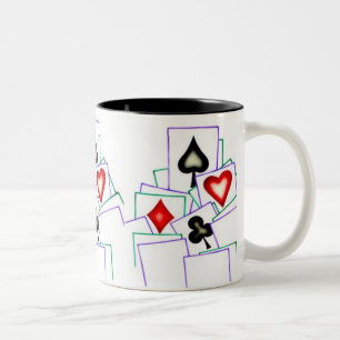 Kartenspieler-Anzüge Zweifarbige Tasse