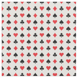 Kartenspieler Diamonds Clubs Sprünge Rot Schwarz Stoff