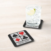 Kartenspieler-Gewohnheits-Untersetzer Untersetzer (Rechte Seite)