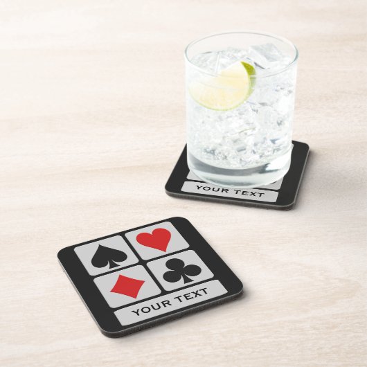 Kartenspieler-Gewohnheits-Untersetzer Untersetzer (Rechte Seite)