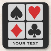 Kartenspieler-Gewohnheits-Untersetzer Untersetzer (Vorderseite)