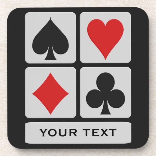 Kartenspieler-Gewohnheits-Untersetzer Untersetzer (Vorderseite)