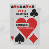 Kartenspieler-Gewohnheitseinladungen Einladung (Vorne/Hinten)
