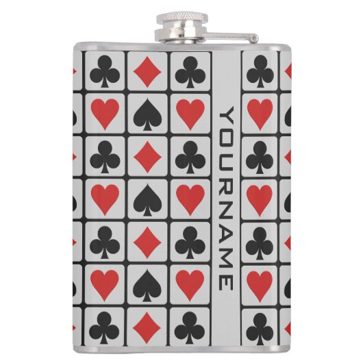 Kartenspieler-Gewohnheitsflaschen Flachmann (Rückseite)