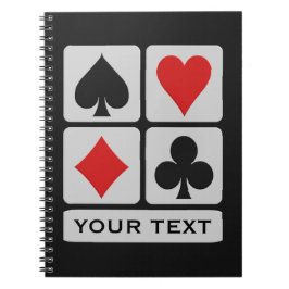 Kartenspieler-Gewohnheitsnotizbuch Notizblock