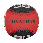 Kartenspieler-individuelle Name-Baseball Baseball (Rückseite)
