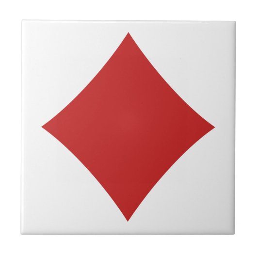 Kartenspieler-Keramik-Fliese - Diamant Fliese (Vorderseite)