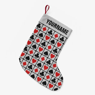 Kartenspieler-kundenspezifischer WeihnachtsStrumpf Kleiner Weihnachtsstrumpf